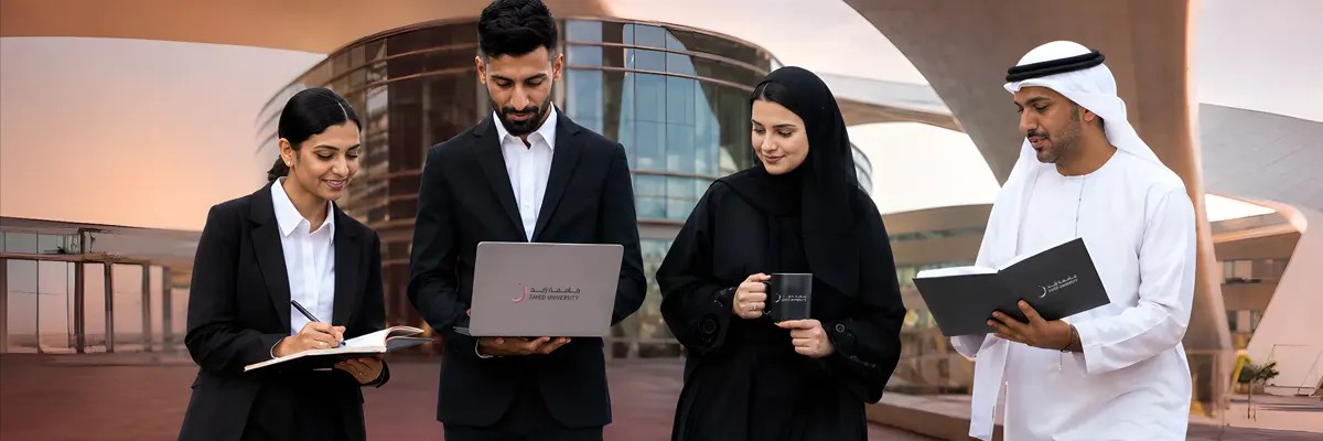 Students walking on campus